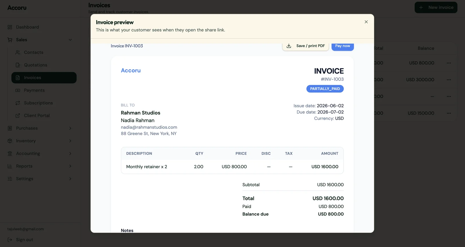 What to Include on an Invoice — Everything That Needs to Be There | Accoru